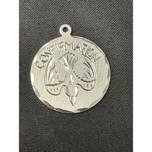 Vintage Sterling Silver Confirmation Pendant / Pendant Only